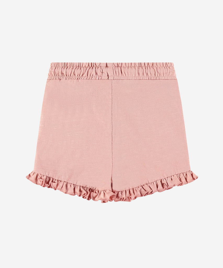 <strong>Details: </strong>Expertly designed for your little one, these adorable Baby Ruffle Shorts in Pink are a must-have for any parent. The soft and comfortable fabric, coupled with the delicate ruffles and elastic waistband, make these shorts both stylish and practical. Perfect for playtime or a day out, your baby will look and feel great in these shorts.&nbsp;<br><strong></strong><strong></strong><strong>Color</strong>: Pink&nbsp;<br><strong>Composition</strong>: Summer 24 &nbsp;