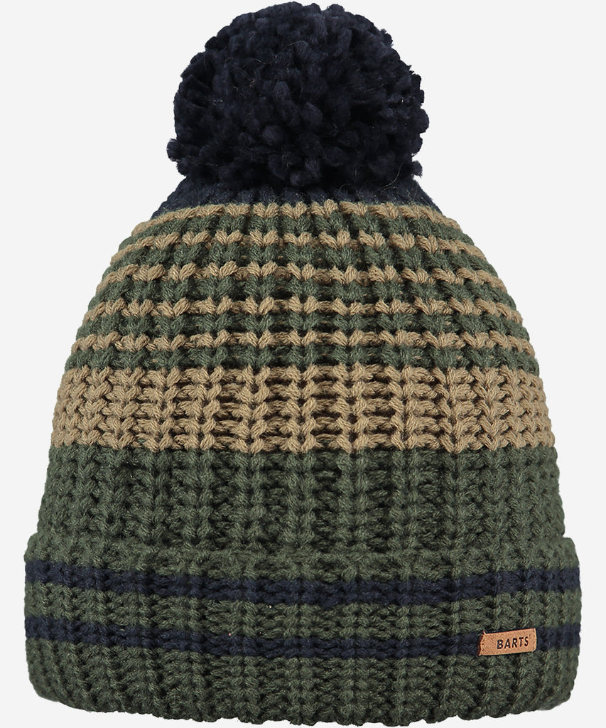 Details:  The Edin Beanie has a chunky knit, a turn-up and a pom. This beanie is lined with a fleece headband for extra comfort.  Color: Navy  Size:   53 = 4 years and up  55 = 8 years and up  Composition: 90% Acrylic|10% Polyester