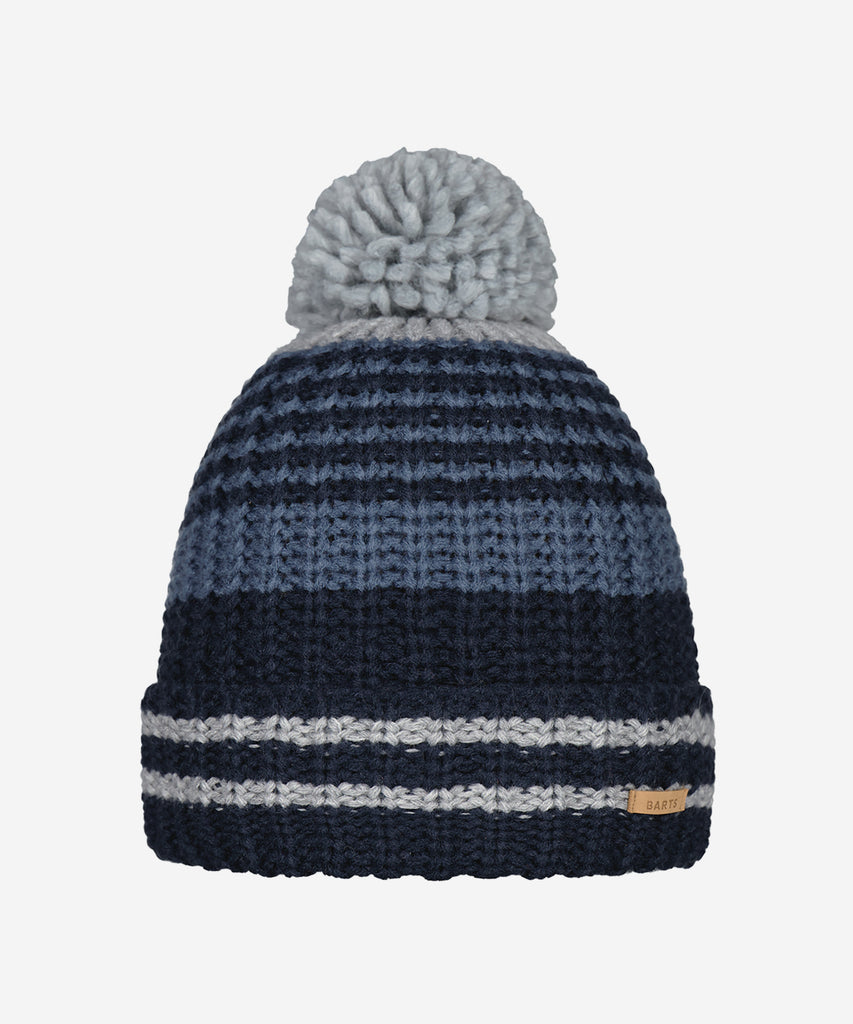 Details:  The Edin Beanie has a chunky knit, a turn-up and a pom. This beanie is lined with a fleece headband for extra comfort.  Color: Navy  Size:   53 = 4 years and up  55 = 8 years and up  Composition: 90% Acrylic|10% Polyester 