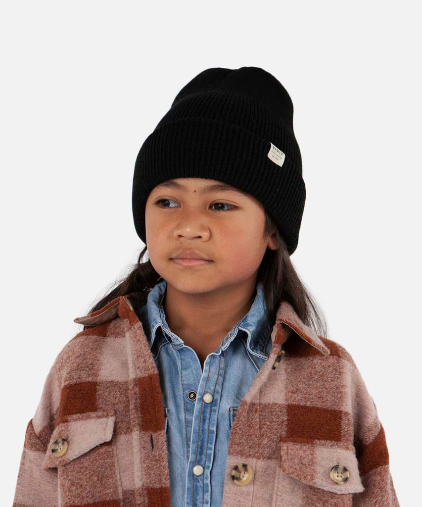 Details: The Kinabalu Beanie is a unisex soft knitted rib hat made of very stretchy and soft and warm material. Suitable for the entire season.  Color: black  Size: 53-55  = 4-8 years and up  Composition: 100% Acrylic 