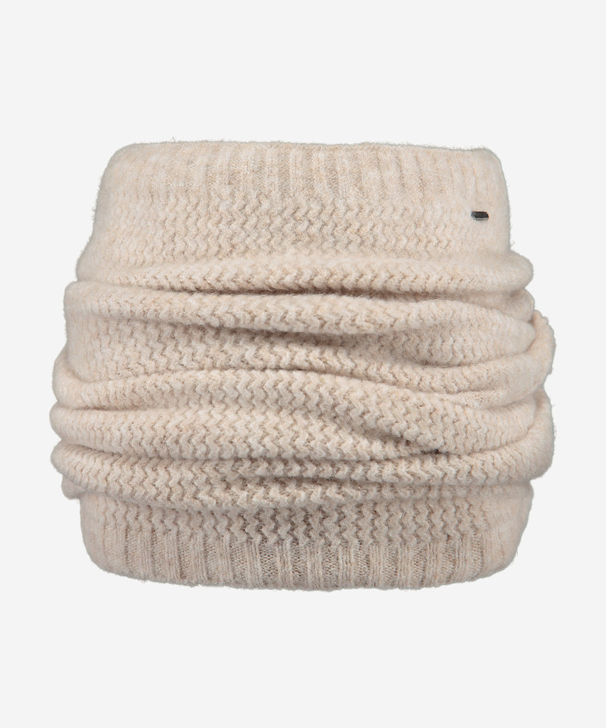 Details: The Shae Col is a very soft, stretchy turtleneck with a subtle zigzag pattern. It's the perfect combination with the Shae Beanie, Shae Headband, Suzam Beanie Kids, Kizy Beanie, Shae Mitts and Shae Gloves.  Color: Cream melee  Size: One Size  Composition:  74% Acrylic|23% Polyamide/Nylon|3% Elastane  