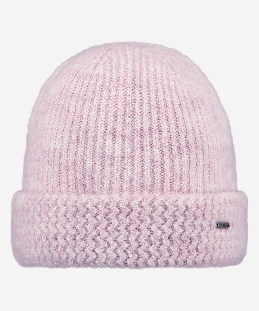 Details: The Shae Beanie is a very soft, stretchy hat with a subtle rib knit and a zigzag turn-up. Perfect to combine with the Shae Col.  Color: pink melee   Size: 53-55  = 4- 8 years and up  Composition: 74% Acrylic|23% Polyamide/Nylon|3% Elastane 