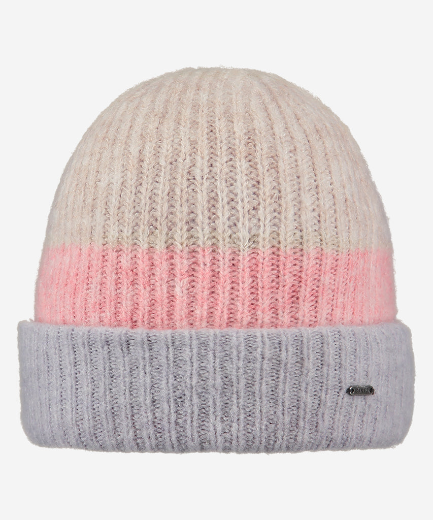 Deatils: The Suzam Beanie is a very soft, stretchable hat with a subtle rib structure. It's the perfect combination with the Shae Col, Shae Gloves and Shae Mitts. Color: cream, pink & lilac    Size: 53-55  = 4- 8 years and up  Composition: 74% Acrylic 23% Polyamide/Nylon 3% Elastane 