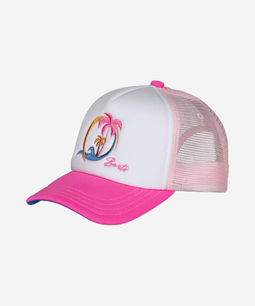 <strong>Details: </strong>The Surfie Cap is a baseball cap for kids with a summery embroidery on the front and mesh on the back. The cap has an adjustable closure at the back.&nbsp;<br><strong>Sizing:&nbsp;</strong><br><strong>53cm</strong> -&nbsp;Age: 4-8Y&nbsp;<br><strong>55cm</strong> - Age: 8Y and up&nbsp;<br><strong>Color:</strong> Hot pink&nbsp;&nbsp;<br><strong>Composition:</strong> 100% Polyester &nbsp;