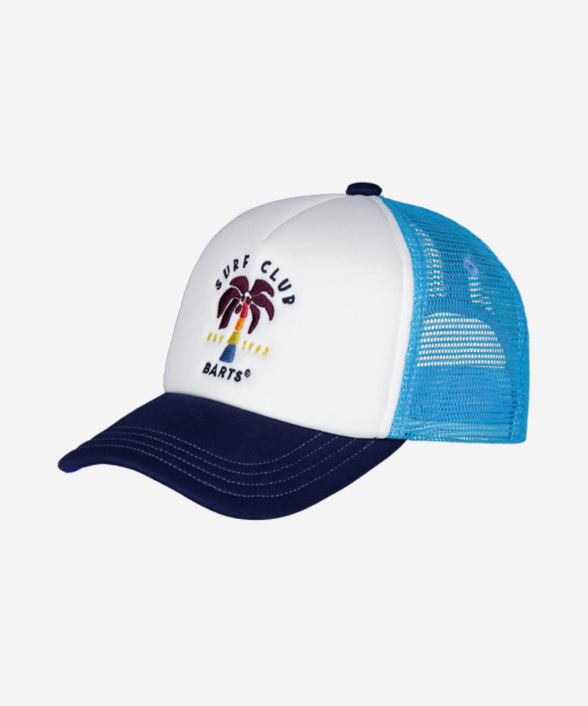 <strong>Details: </strong>The Surfie Cap is a baseball cap for kids with a summery embroidery on the front and mesh on the back. The cap has an adjustable closure at the back.&nbsp;<br><strong>Sizing:&nbsp;</strong><br><strong>53cm</strong> -&nbsp;Age: 4-8Y&nbsp;<br><strong>55cm</strong> - Age: 8Y and up&nbsp;<br><strong>Color:</strong> Blue&nbsp;<br><strong>Composition:</strong> 100% Polyester &nbsp;
