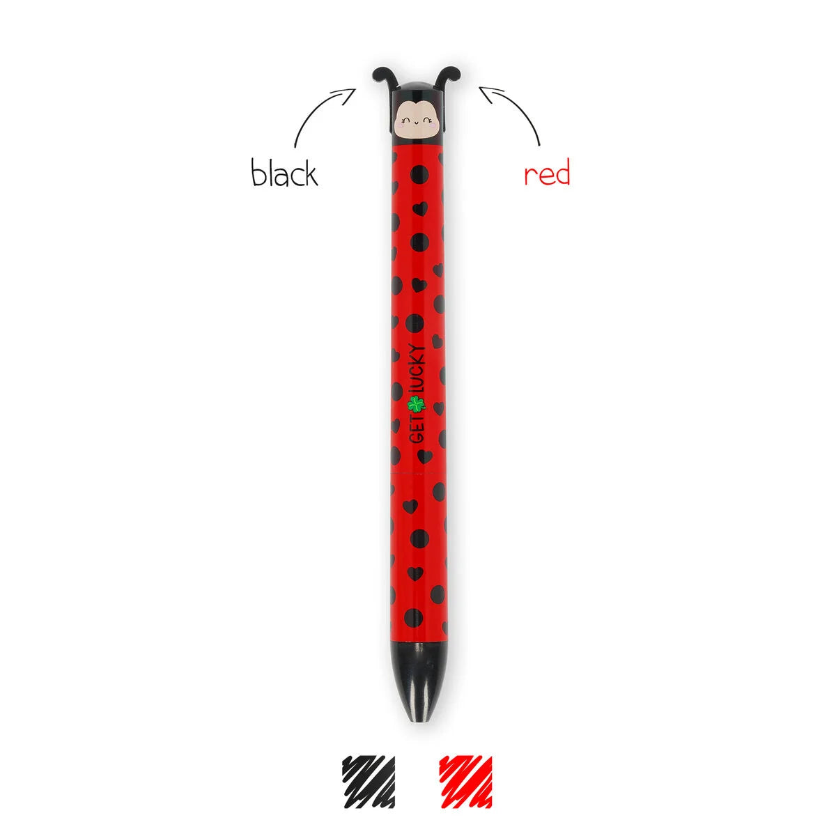 LEGAMI CLICK&CLACK - TWO-COLOUR BALLPOINT PEN LADYBUG