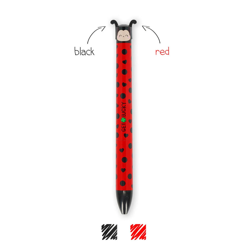LEGAMI CLICK&CLACK - TWO-COLOUR BALLPOINT PEN LADYBUG