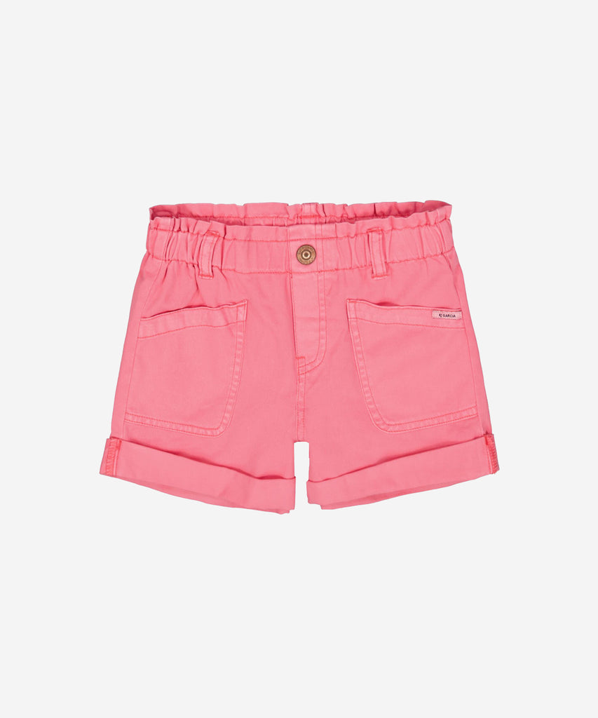 Details:  Expertly crafted with soft woven fabric, our Intense Pink Paperbag Shorts offer the perfect blend of comfort and style. The vibrant intense pink hue adds a pop of color to any outfit, while the functional pockets, button and zip closure, and belt loops provide both convenience and fashion-forward details.   Color: Intense pink  Composition: 100% Cotton  