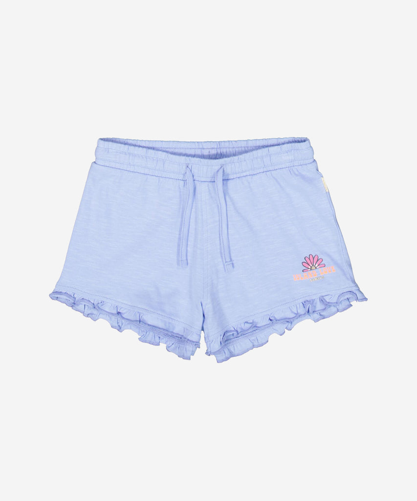 <strong data-mce-fragment="1">Details: </strong>These cotton shorts offer both style and comfort, with delicate frills and an elastic waistband. The serene blue color adds a touch of elegance to these versatile shorts. Crafted with high-quality material, these shorts are perfect for any casual occasion.&nbsp;&nbsp;<strong data-mce-fragment="1"><br>Color:</strong> Serenity blue&nbsp;&nbsp;<br><strong data-mce-fragment="1">Composition: </strong> 100% Cotton