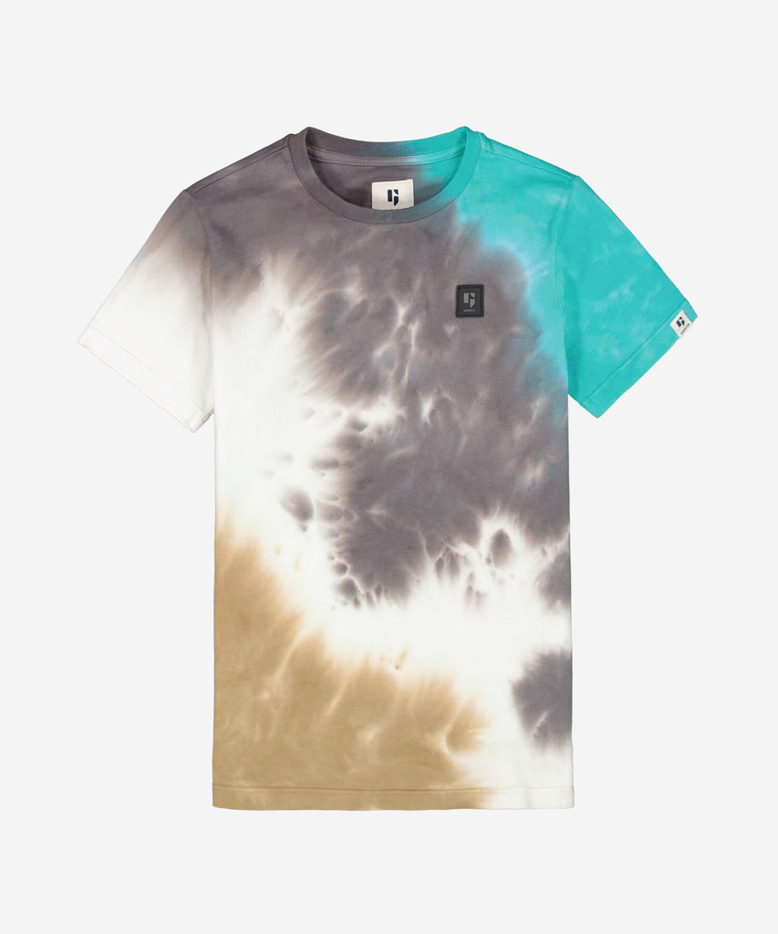 Details: Expertly crafted with a round neckline and short sleeves, this Spring Tie Dye Off White T-Shirt adds a unique touch to your wardrobe. The vibrant tie dye pattern is sure to make a statement, making it a great choice for casual outings or lounging at home.  Color:  Off White  Composition: 100% Cotton 