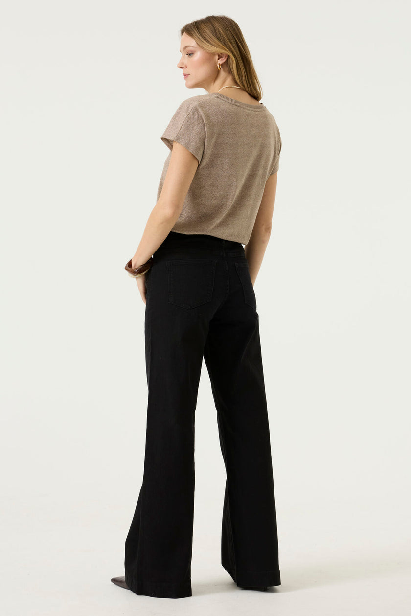 GARCIA Ladies T-shirt Short Sleeve Latte Dusk