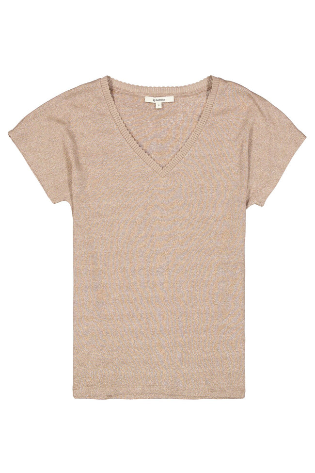 GARCIA Ladies T-shirt Short Sleeve Latte Dusk