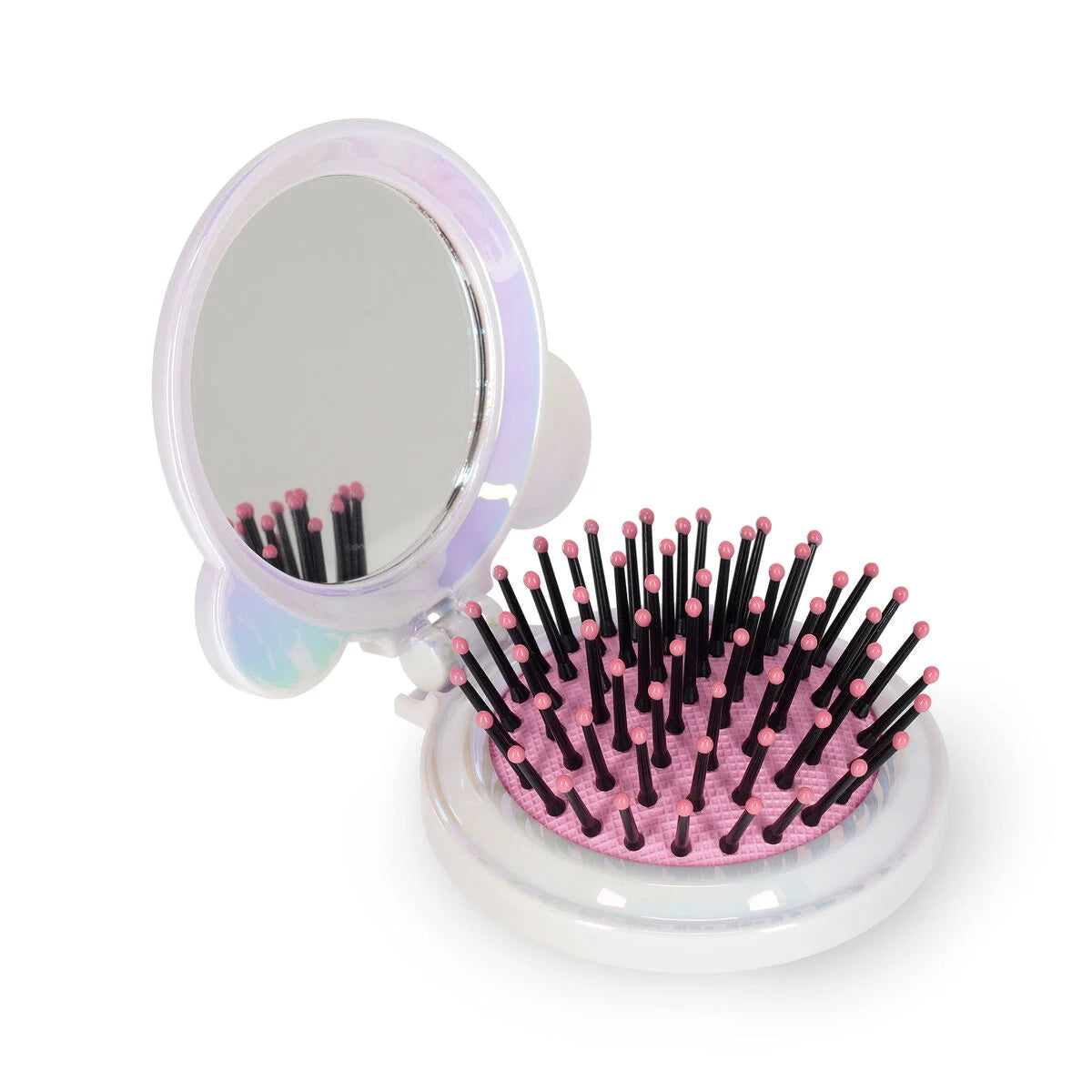 LEGAMI NICE HAIR HAIRBRUSH WITH MIRROR - PANDA - WHITE