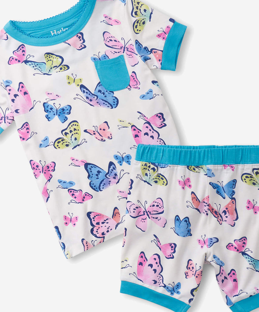 Details: Thanks to these silky soft bamboo pajamas, bedtime will be their new favourite time of day! Your little one will love the pegasus print and stretchy elastic waistband that will keep their sleeping comfortably all night long.  Color: White blue pink  Composition:  95% Viscose From Bamboo / 5% Spandex  cotto