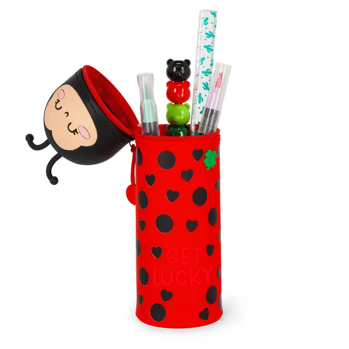 LEGAMI KAWAII - 2-IN-1 SILICONE PENCIL CASE LADYBUG