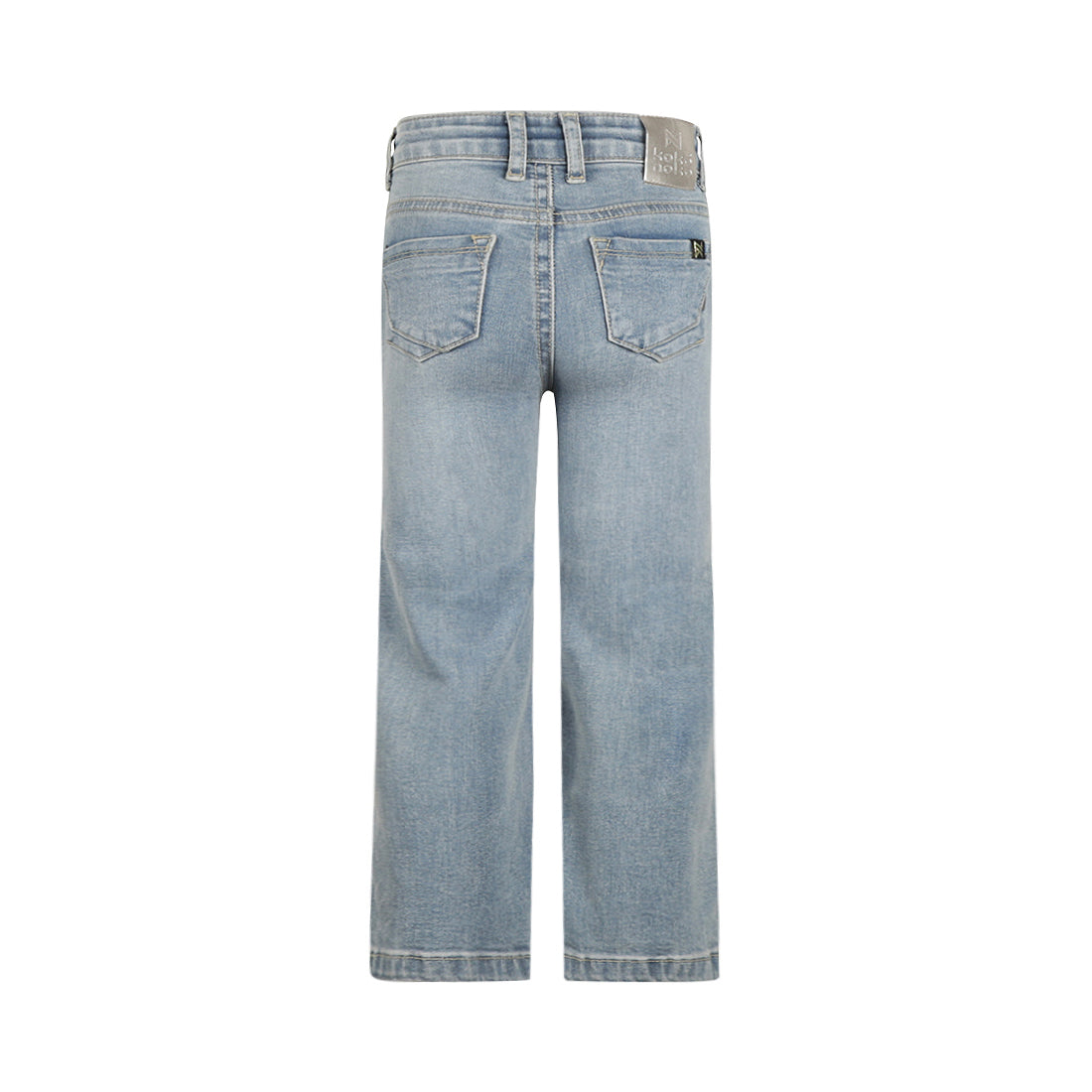KOKO NOKO Girls Jeans, Wide Leg Denim Mid. Blue