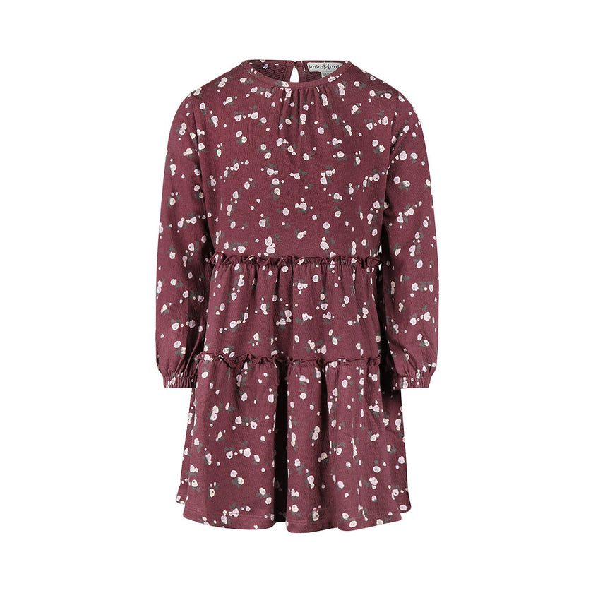 KOKO NOKO Girls Dress Ls Eggplant