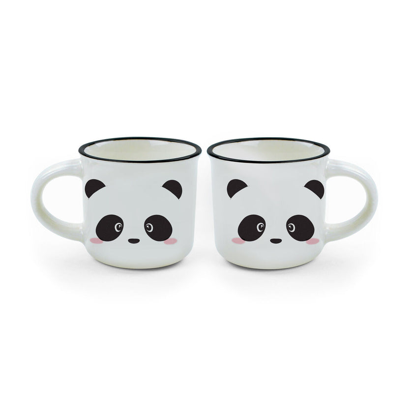 LEGAMI ESPRESSO FOR TWO - 2 COFFEE MUGS PANDA