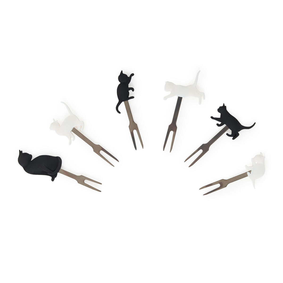 LEGAMI MEOW - SET OF 6 APERITIF FORKS - KITTY