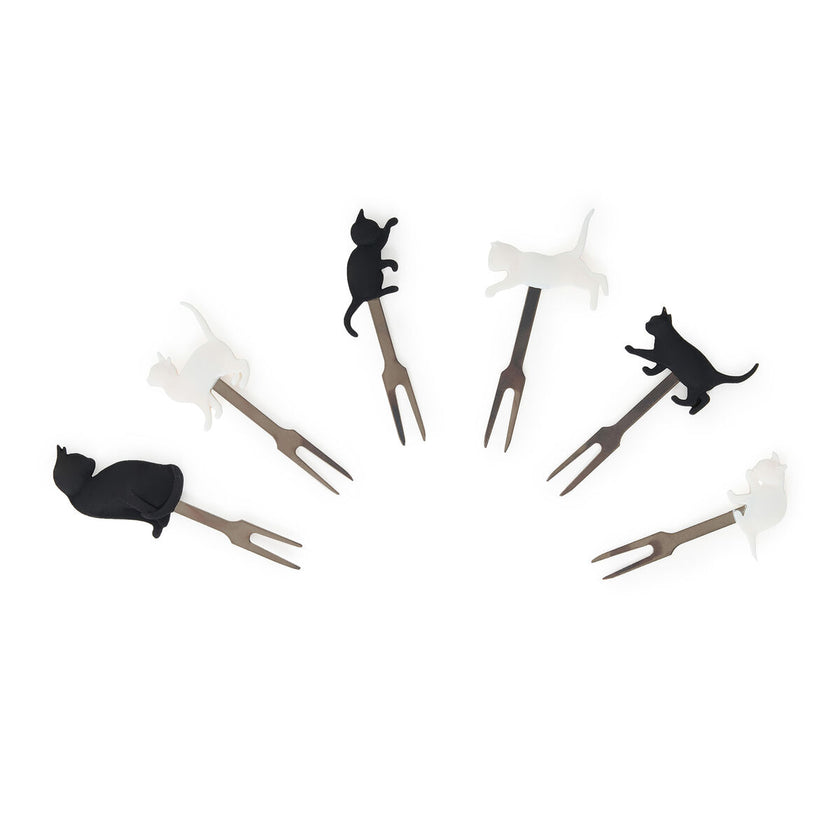 LEGAMI MEOW - SET OF 6 APERITIF FORKS - KITTY