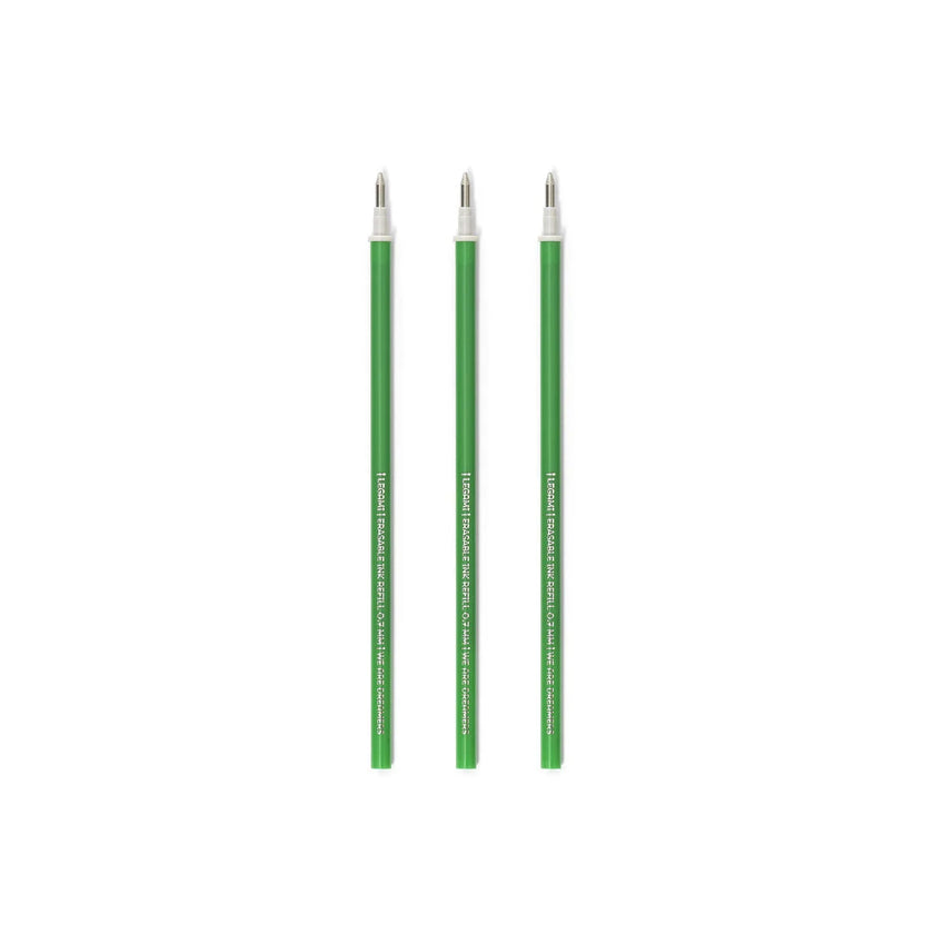 LEGAMI 3 PCS ERASABLE GEL PEN REFILLS - GREEN
