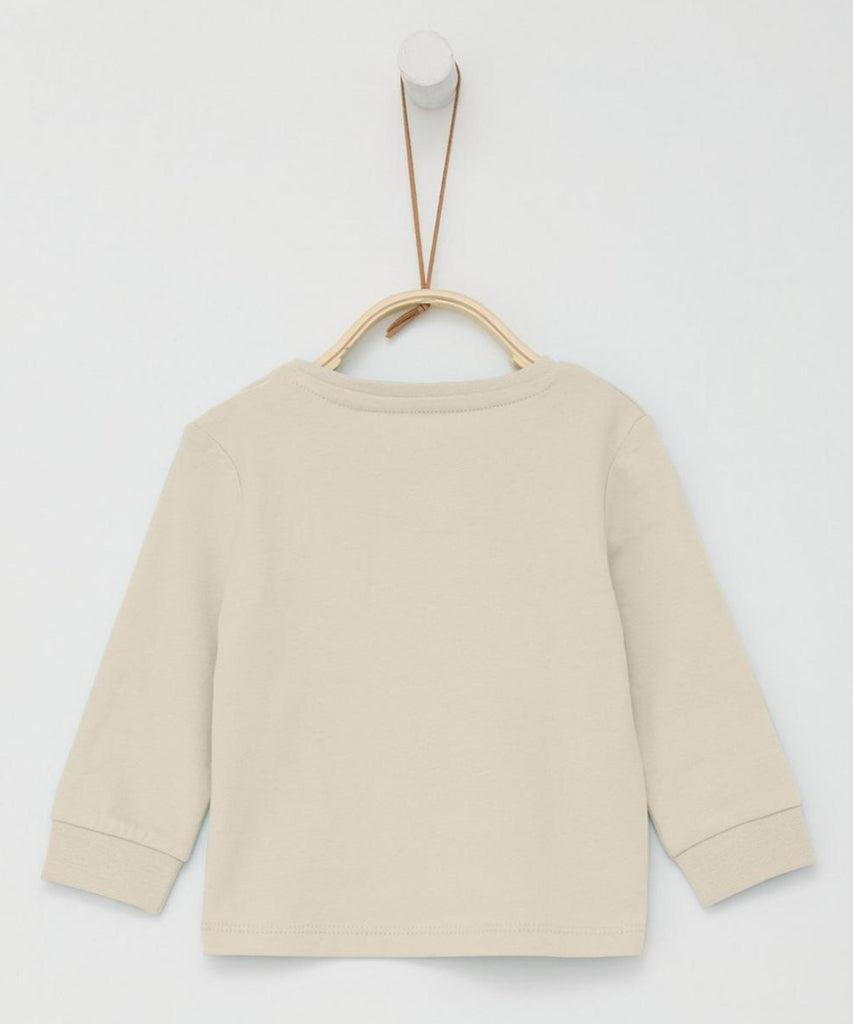 Details:This Baby long sleeve T-Shirt is a hoot! The Koala  print is sure to make your little one look extra adorable, and the push-button shoulders make life a breeze! Perfect for cuddling and playing!  Color: Almond  Composition: CO100%   