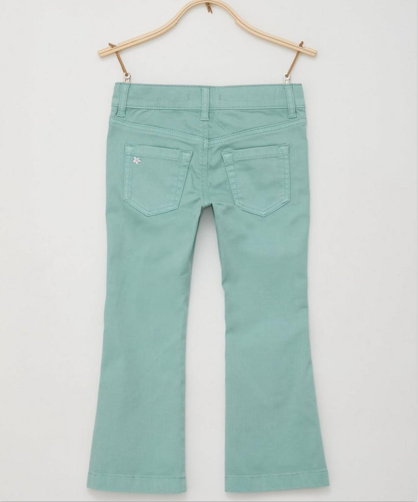 <strong data-mce-fragment="1">Details:</strong>&nbsp; These flared canvas pants in mint green are a stylish addition to any wardrobe. With practical belt loops and functional pockets, these pants offer both fashion and convenience. The zip and button closure provide a secure and comfortable fit. Elevate your look with these must-have pants.&nbsp;<br>Regular Fit - Medium Rise - Flared Leg.<br><strong>Color:</strong> Mint green&nbsp;<br><strong>Composition:&nbsp;</strong> 098%CO 002%EL &nbsp;&nbsp;