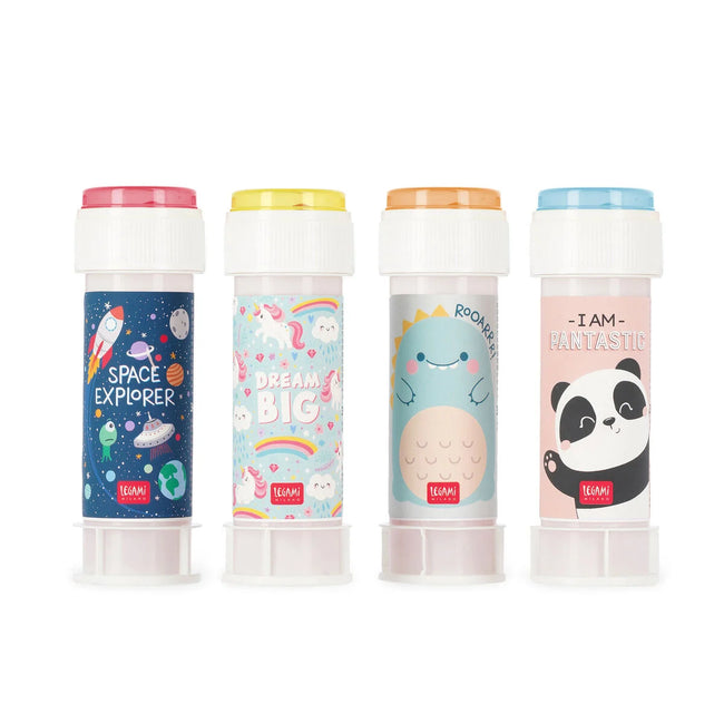 LEGAMI BUBBLE BUBBLE - SOAP BUBBLES - PANDA + DINO + UNICORN + SPACE