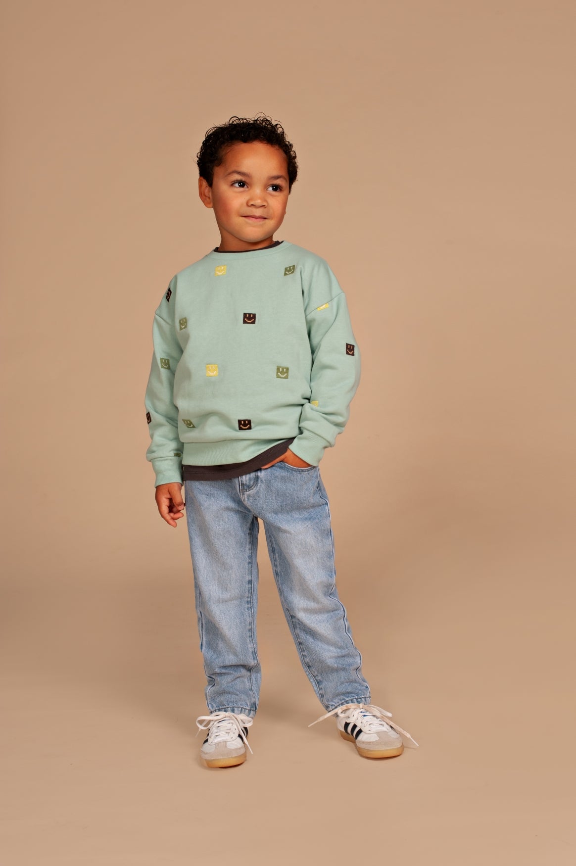 STAINS & STORIES Boys Denim Wide Fit Light Blue Denim