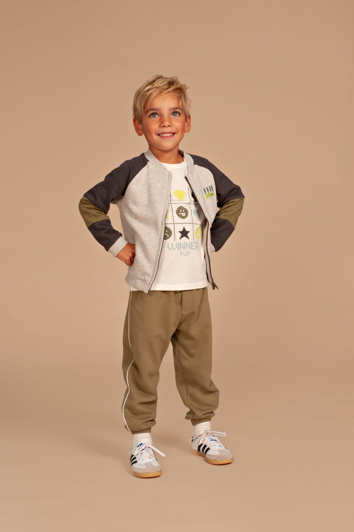 STAINS & STORIES Boys Sweatpants Army