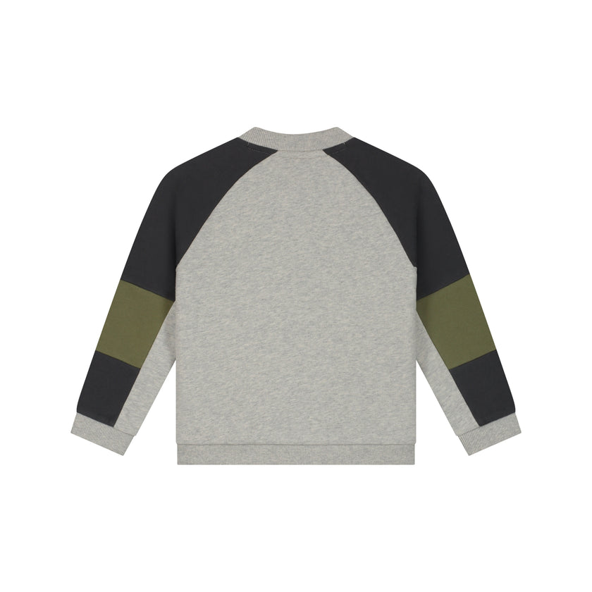 STAINS & STORIES Boys Sweat Cardigan Light Grey Melee