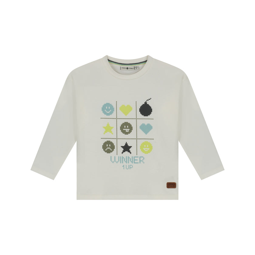 STAINS & STORIES Boys T-shirt Long Sleeve Off-White