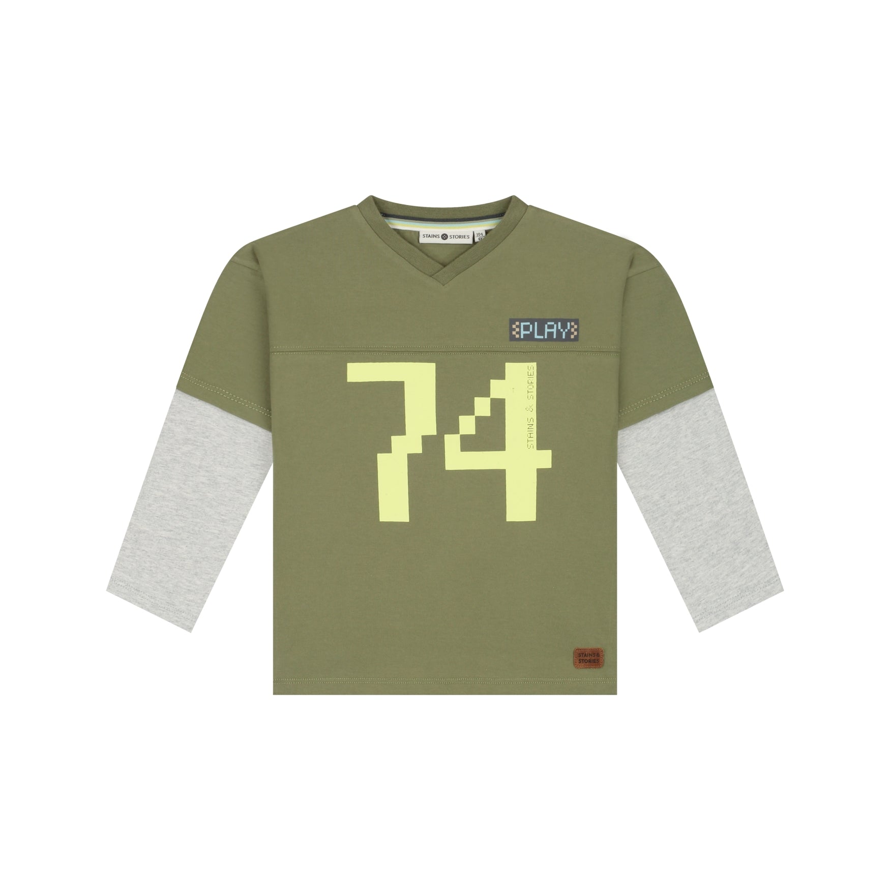 STAINS & STORIES Boys T-shirt Long Sleeve Army