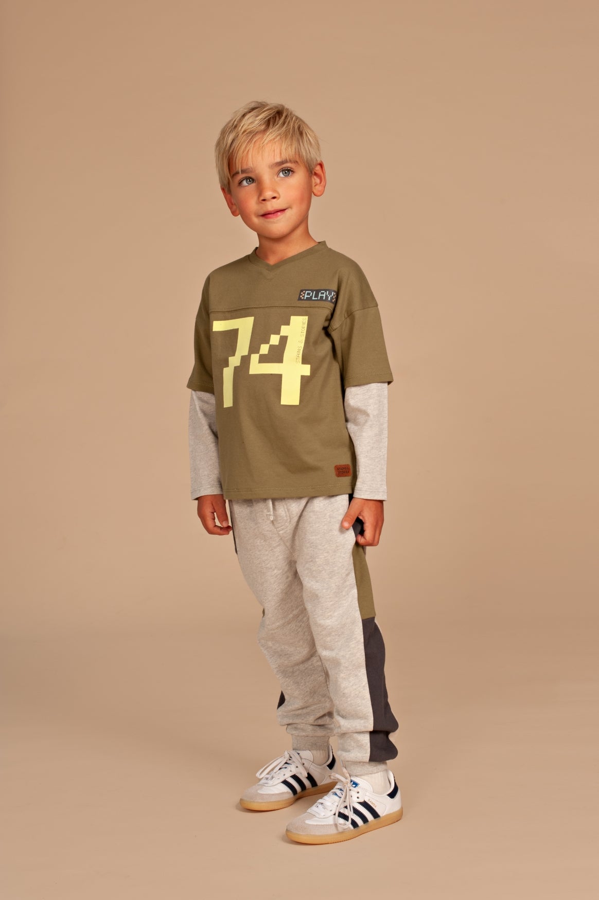 STAINS & STORIES Boys T-shirt Long Sleeve Army