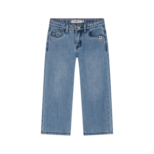 STAINS & STORIES Girls Denim Wide Leg Light Blue Denim