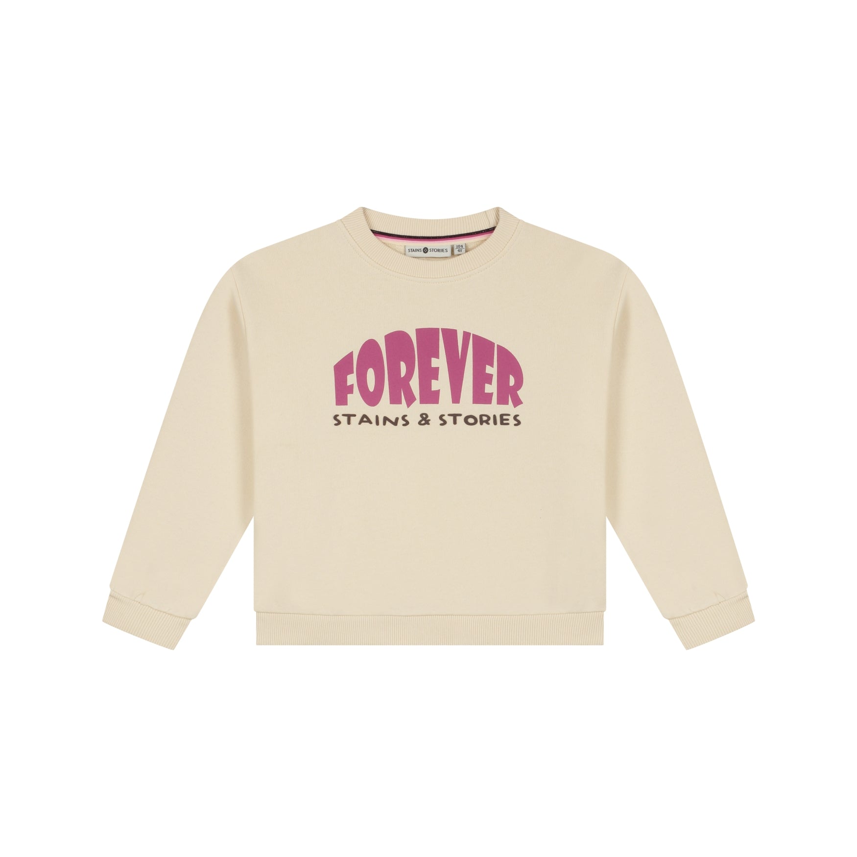 STAINS & STORIES Girls Sweatshirt Cream