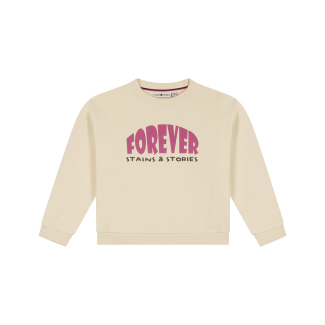 STAINS & STORIES Girls Sweatshirt Cream