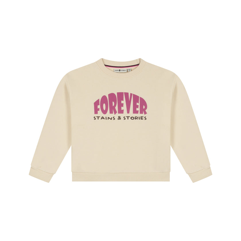 STAINS & STORIES Girls Sweatshirt Cream
