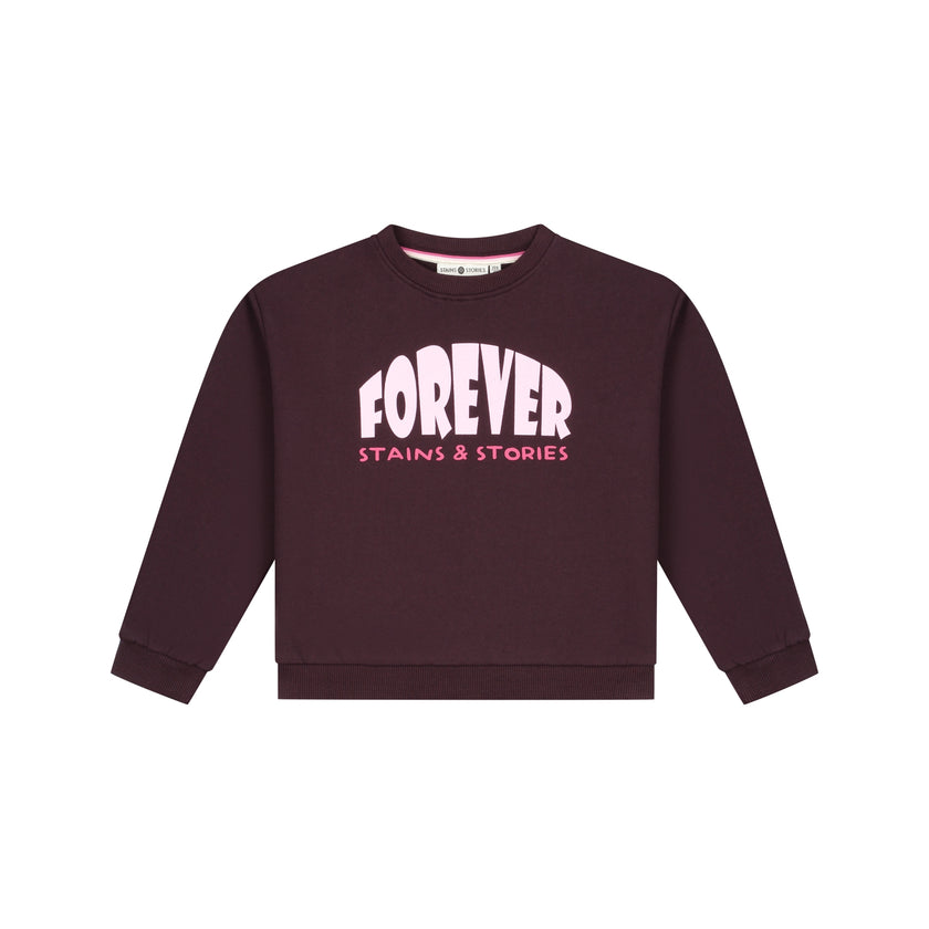 STAINS & STORIES Girls Sweatshirt Wine Red