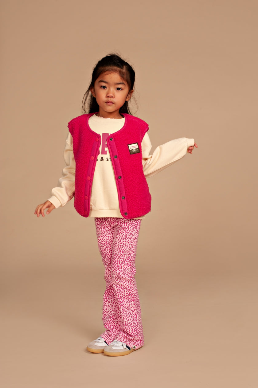 STAINS & STORIES Girls Teddy Gilet Magenta