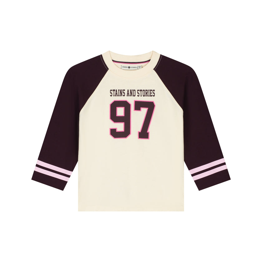 STAINS & STORIES Girls T-shirt Long Sleeve Wine Red