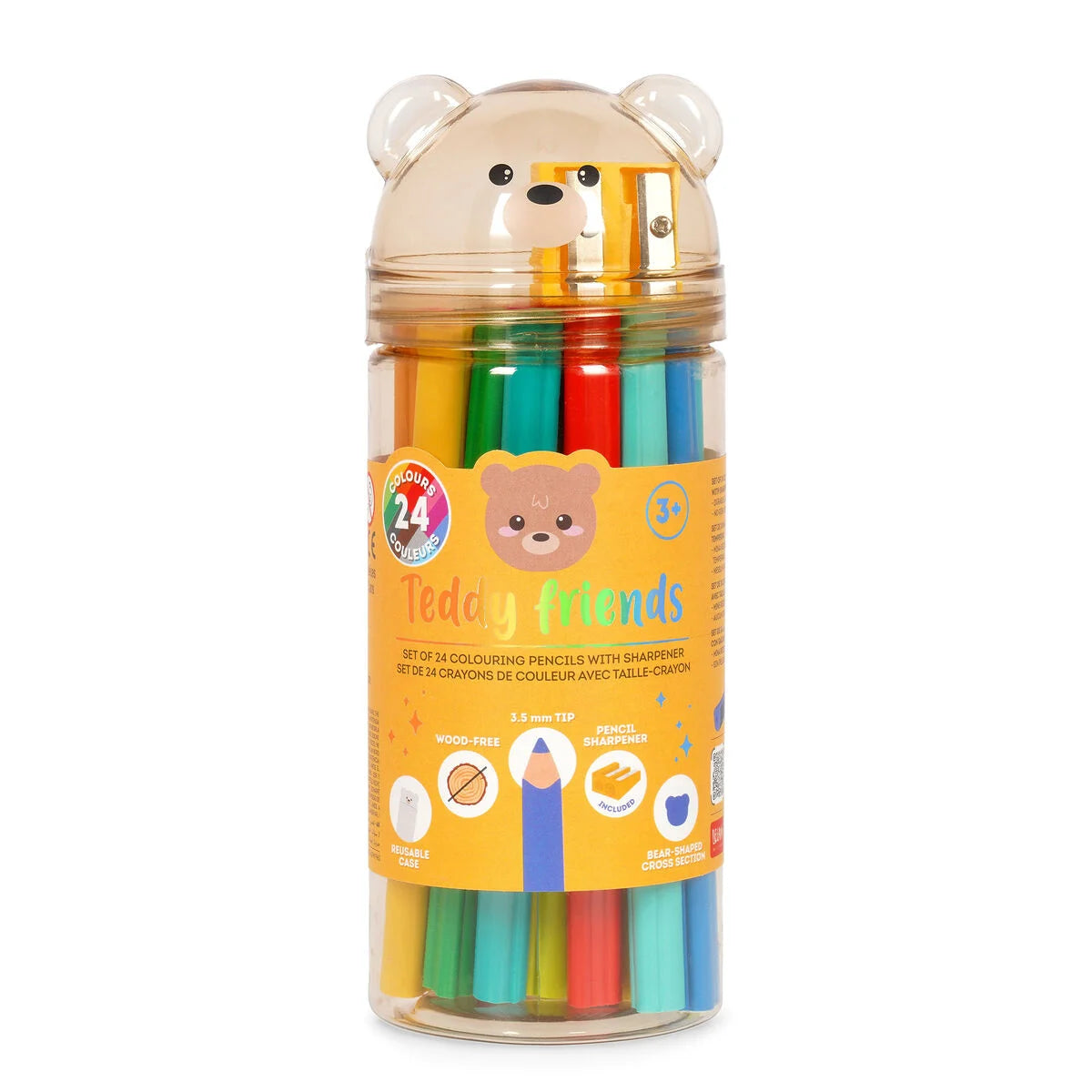 LEGAMI Teddy Friends - Set of 24 Colouring Pencils