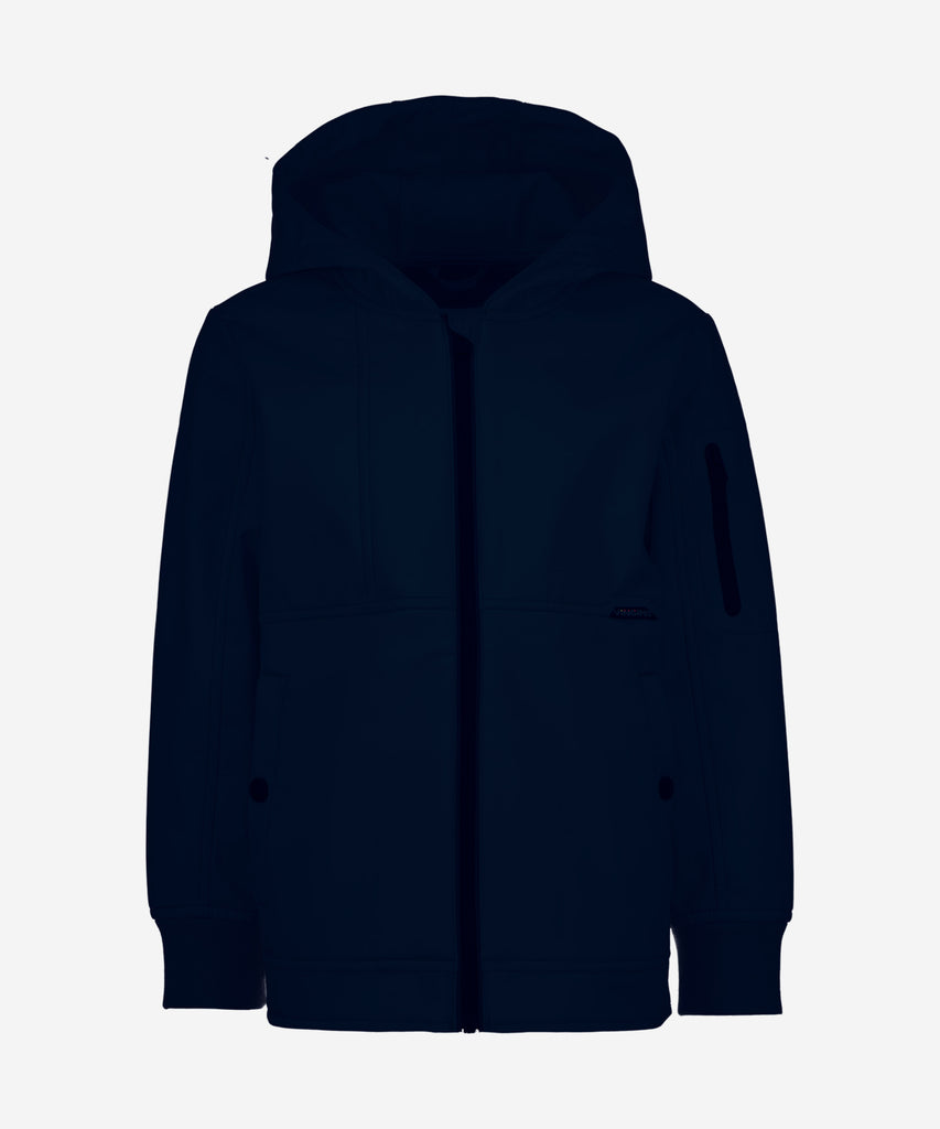 Details:  Stay protected from the spring showers with the Teyl Softshell Spring Jacket in Midnight Blue. This hooded jacket features a water repellent finish, ensuring you stay dry and comfortable. The zip closure adds convenience and style to this must-have piece. Expertly crafted for your outdoor adventures.  Color: Midnight blue  Composition:  100% Polyester   