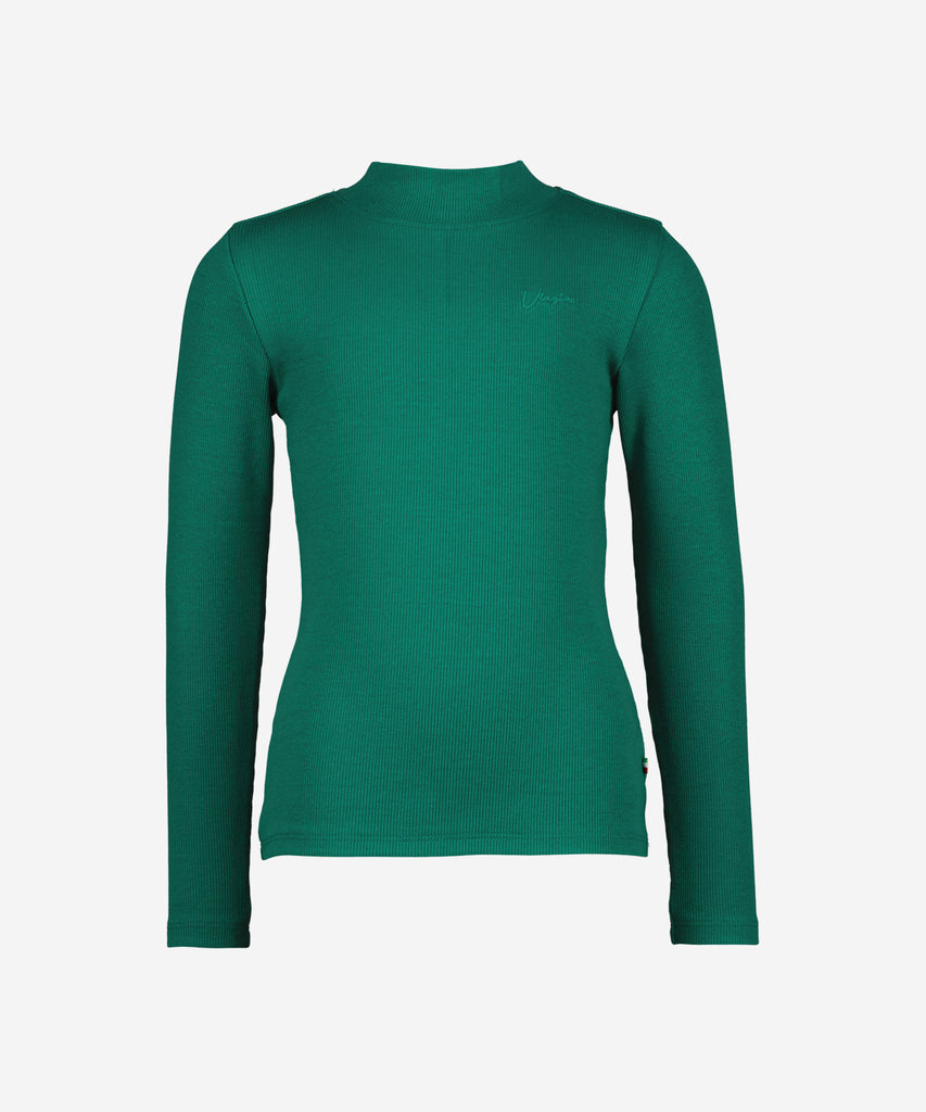 Details: This G-Basic Rribbed long sleeve t-shirt is an essential piece of your wardrobe. Crafted from ribbed material, it offers a comfortable and relaxed fit. The collar provides extra warmth, perfect for layering your looks. Make it a go-to piece for your collection.  Color: Dark forest  Composition: 95% Cotton / 5% Elastane  