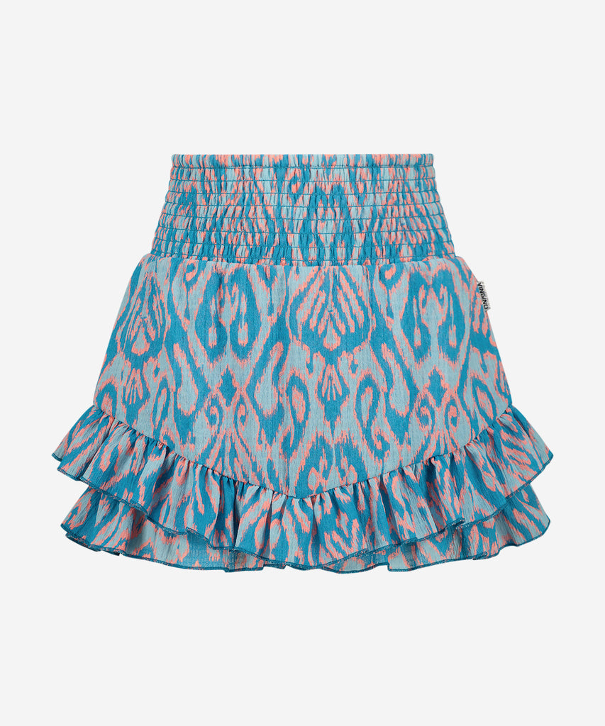 <strong>Details: </strong>Experience the perfect blend of style and comfort with our Riley Frill Skirt AOP Boho Vivid Blue. Its frill design and all over boho print add a playful touch, while the elastic waistband ensures a perfect fit. Elevate your wardrobe with this must-have skirt.&nbsp;&nbsp;<br><span><strong>Color:</strong> &nbsp;Vivid blue&nbsp;<br><strong>Composition:</strong>&nbsp; 100% Polyester &nbsp;</span>