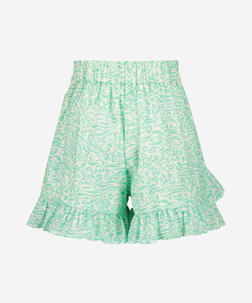 <strong>Details: </strong>Upgrade your summer wardrobe with our Rianna Shorts in Tropic Mint, featuring playful frills and a comfortable elastic waistband. Perfect for a day at the beach or a casual outing, these shorts are a must-have for any fashionista looking to add a touch of fun to their look. Stay stylish and comfortable all summer long!&nbsp;<br><strong></strong><strong></strong><span><strong>Color:</strong> Mint&nbsp;<br><strong>Composition:</strong>&nbsp; 95CO5M &nbsp;</span>