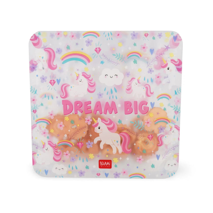 LEGAMI SNACK BAGS - SET OF 3 REUSABLE SNACK BAGS UNICORN