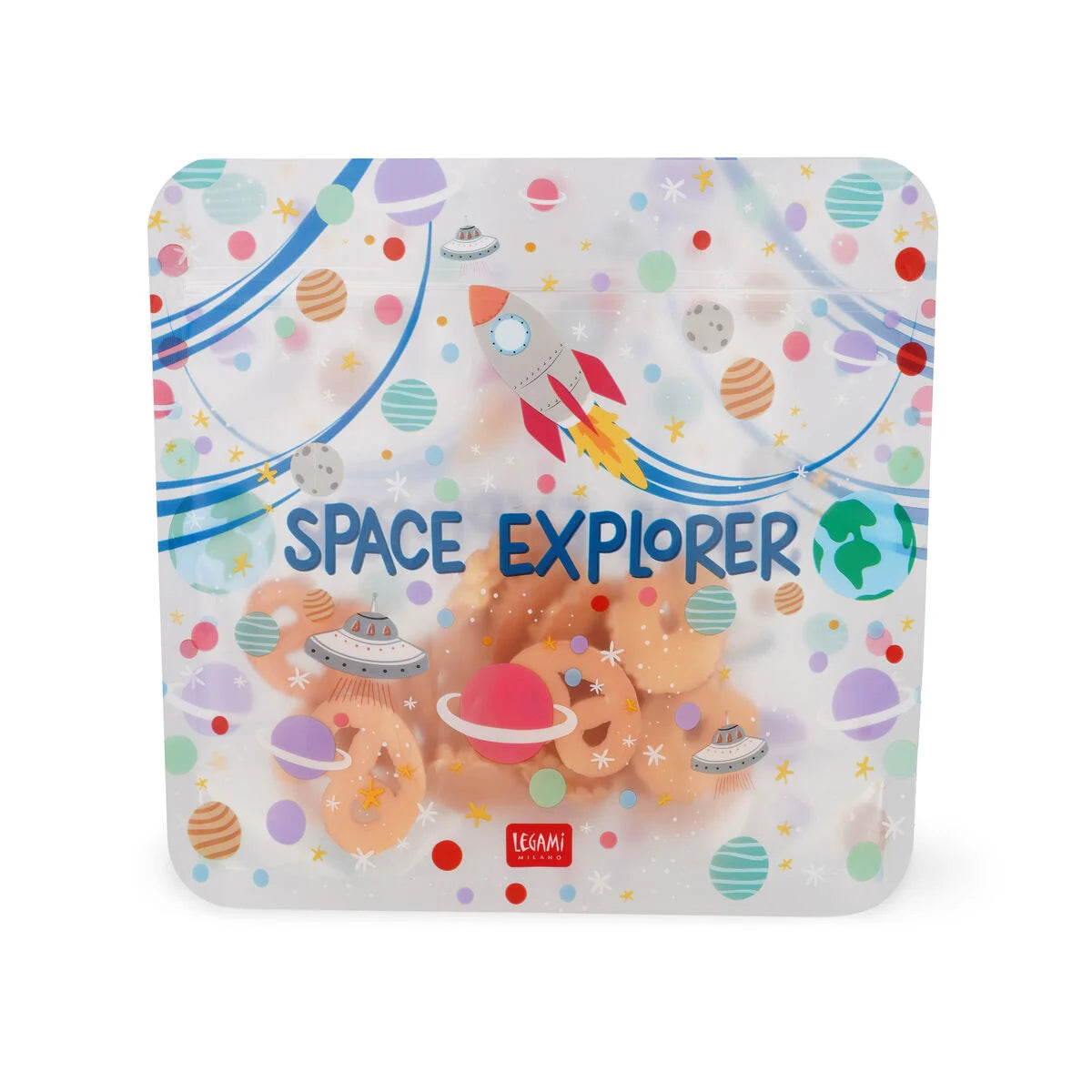 LEGAMI SNACK BAGS - SET OF 3 REUSABLE SNACK BAGS SPACE