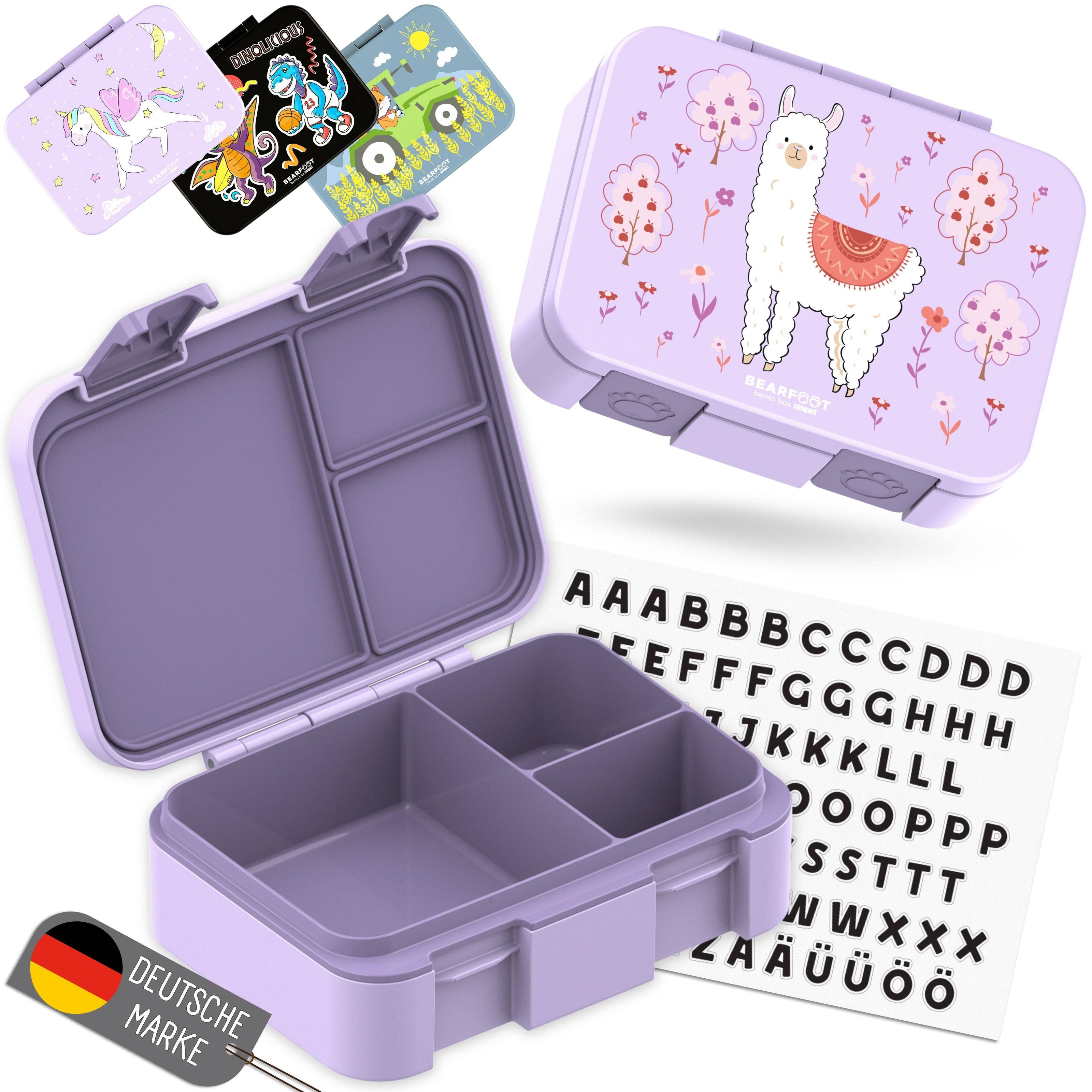 BEARFOOT Bento Box COMPACT Lunch Box 1000ml Kids