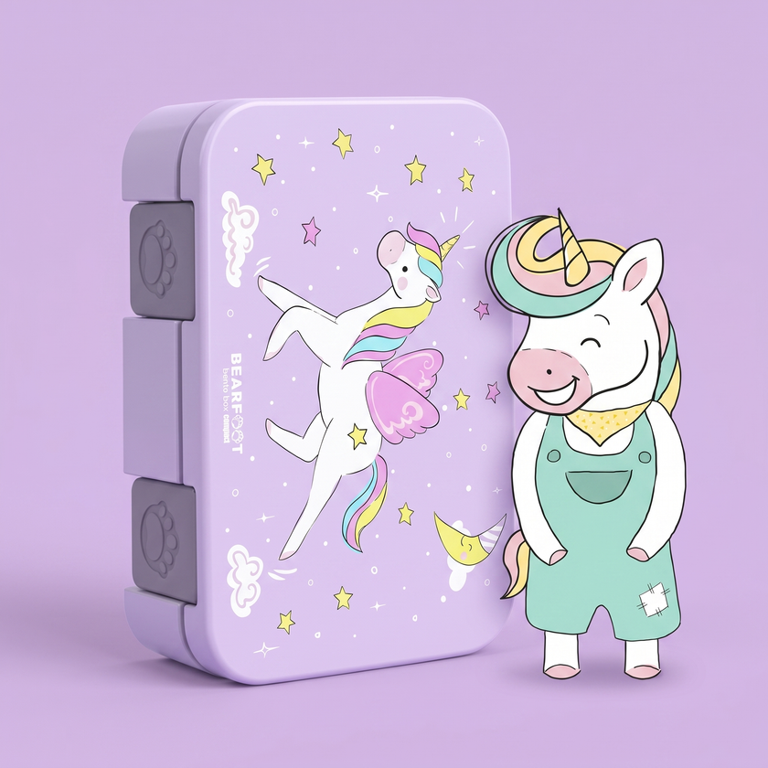 BEARFOOT Bento Box COMPACT Lunch Box 1000ml Kids